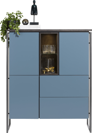 highboard 115 cm - 3-deuren + 2-laden + 2-niches (+ LED)
