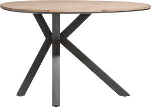 table de bar ovale 150 x 110 cm - kikar massif + MDF