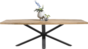 Tisch oval 240 x 110 cm. -  furnier fischgraetemuster
