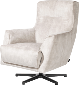 fauteuil met draaivoet - rvs of zwart metaal