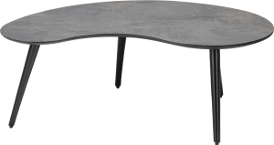 table basse 100 x 59 cm - forme haricot - hauteur 39 cm