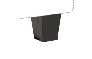 Poot Hout Zwart H10 Cm