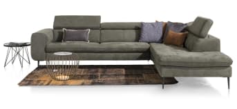 Onze “TALISMAN” bankenserie zijn fijne, degelijke banken in diverse stoffen en lederkwaliteiten. De verstelbare hoofdsteunen die voor extra comfort van de nek en rug zorgen maken deze bank tot één van onze toppers! Stel zelf je ideale hoekbank samen met deze “TALISMAN” ottomane rechts
