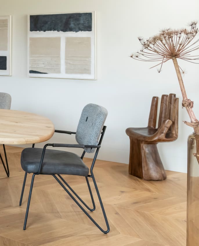 fauteuil de table en tissu