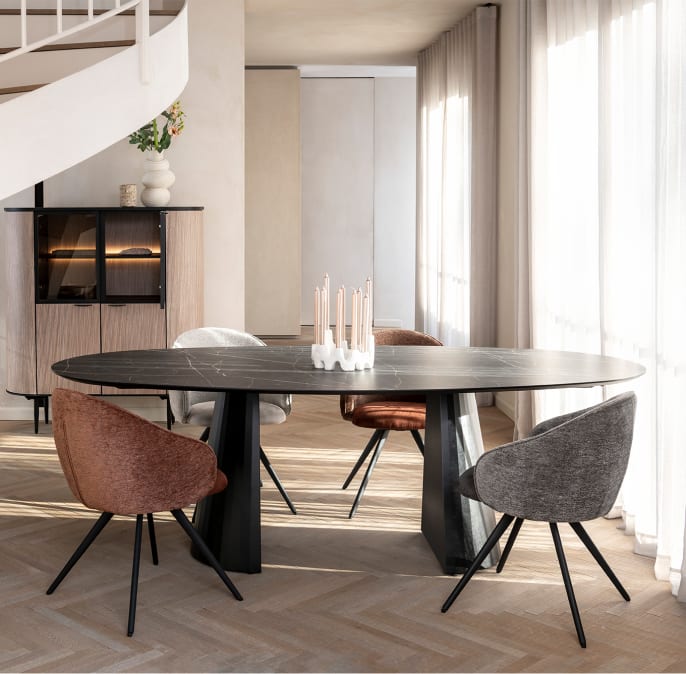 Fauteuil de table avec accoudoirs Owen