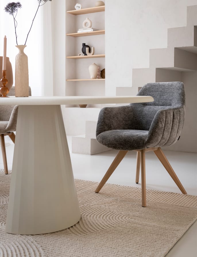 fauteuil de table en tissu Xooon