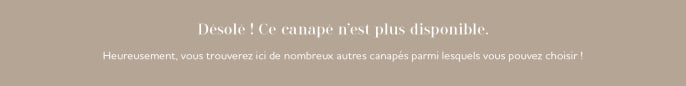 Ce canapé n'est plus disponible
