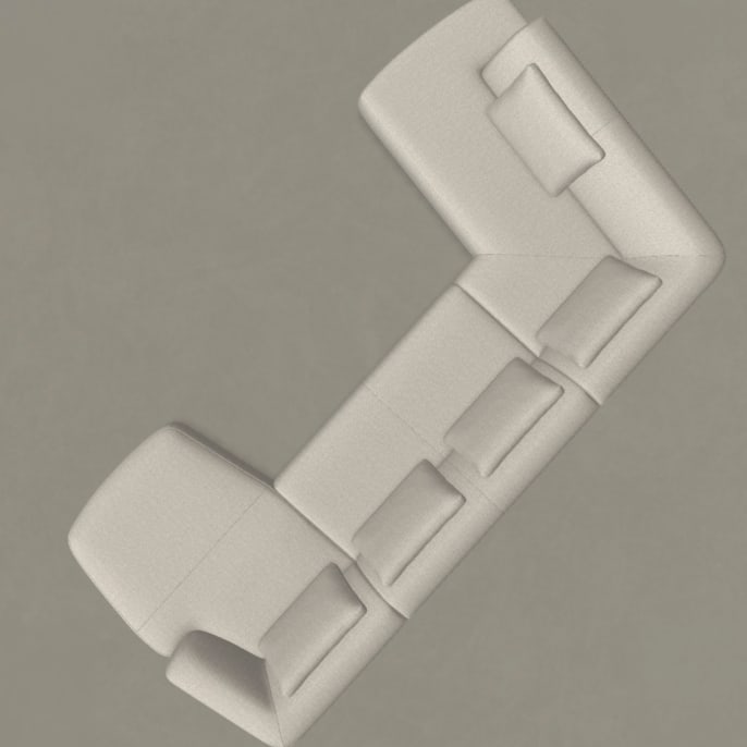 Modulaire sofa MARO: Hoekopstelling met ruimte