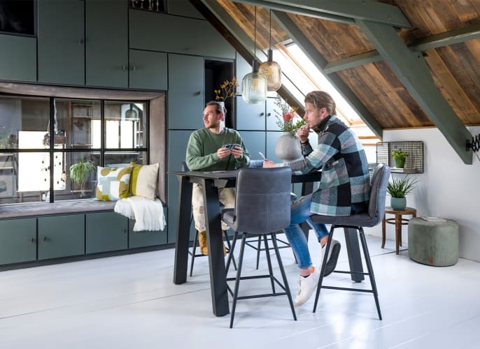 Chaise haute de bar Milva