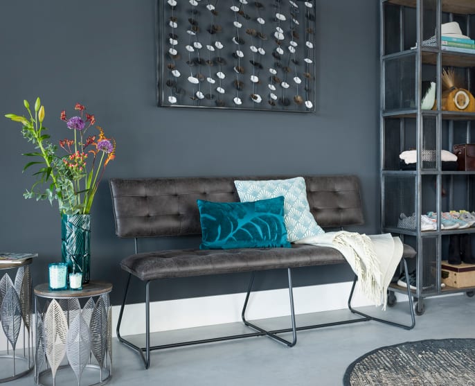 banquette métallique noir
