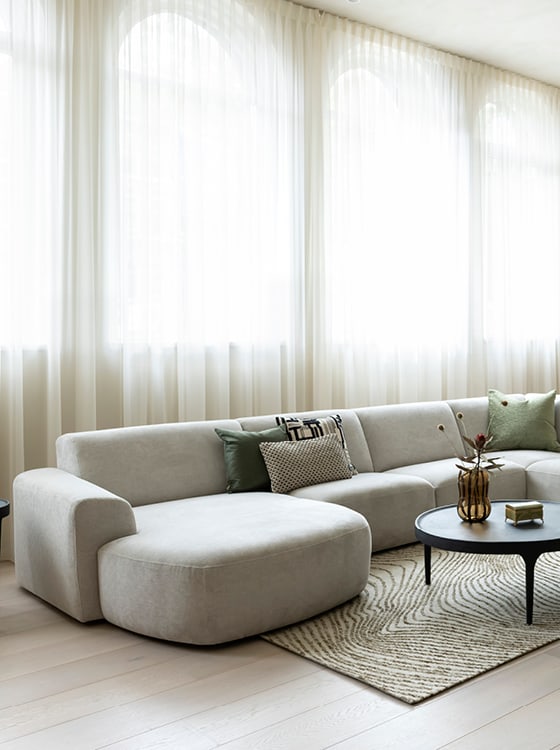 modulaire TINEO sofa past in ieder formaat woonruimte. 